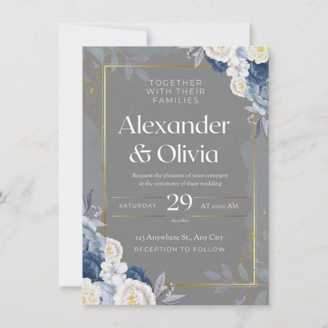 Elegante e Ecológico: Convite de Casamento Digital (Frente)