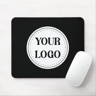 Elegante e Esbelto Mouse Pad Preto com Código QR