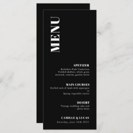 Elegante e Menu Trendy Wedding