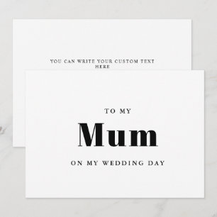 Elegante e moderno Para a minha mãe no dia do meu 