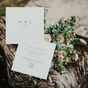 Elegante e Simples Convite de Casamento Quadrado S