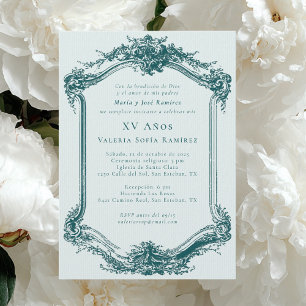 Elegante e Sofisticado Convite de Quinceañera Esme