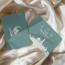 Elegante Eid Mubarak 1447 Hijri Cartão de saudação