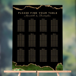 Elegante Emerald Green 12 Assento de Casamento de 