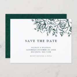 Elegante Emerald Green Greenerescer guarde a data