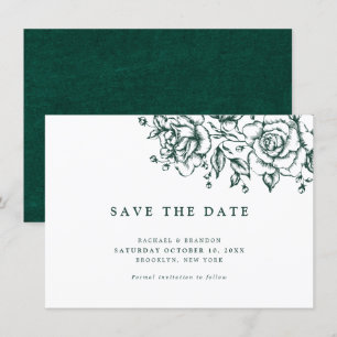 Elegante Emerald Green Greenerescer guarde a data