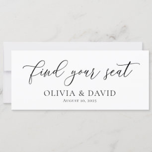 Elegante Encontre Seu Cartão De Sentado De Casamen