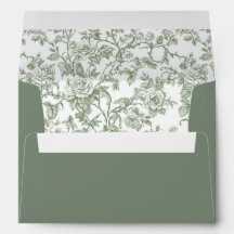 Elegante Endereço de Casamento em Toile Floral Ver