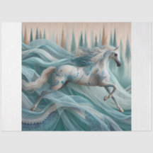 Elegante Equino, Cavalo, Decoupage, Papel de Seda