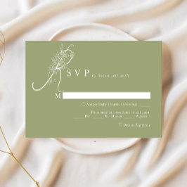 Elegante Escolha de Menu Floral de Musgo Chic Casa