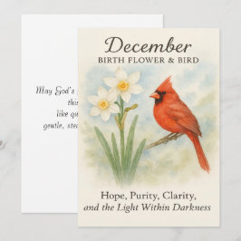 Elegante Escritura Cristã de Dezembro Cardeal