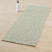 Elegante Esteira de Ioga com Estampa Botânica Verd