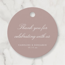 Elegante Etiqueta de Agradecimento de Casamento em