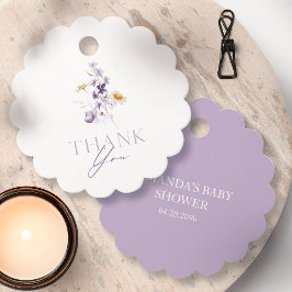 Elegante Etiqueta de Agradecimento Floral