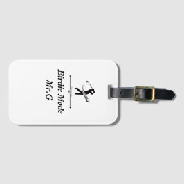 Elegante etiqueta de bagagem de golfe Chic present
