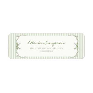 Elegante Etiqueta de Endereço de Casamento com Lis