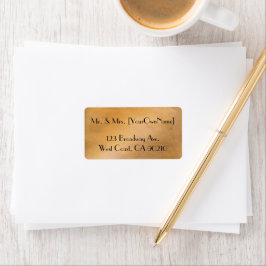 Elegante Etiqueta de Endereço de Cobre para Recém-