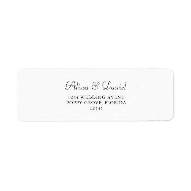 Elegante Etiqueta de Endereço Minimalista (Frente)