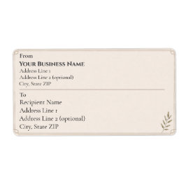 Elegante Etiqueta de Envio para Pequenas Empresas 
