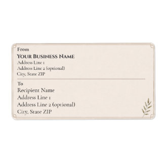 Elegante Etiqueta de Envio para Pequenas Empresas