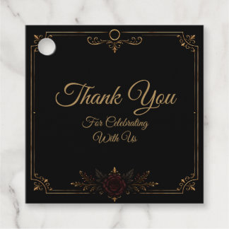 Elegante Etiqueta de Favor de Casamento Dark Gothi