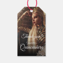 Elegante Etiqueta de Presente com Foto Escura para