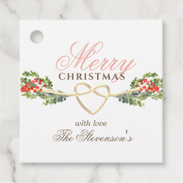 Elegante Etiqueta de Presente de Natal Personaliza