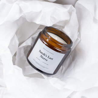 Elegante Etiqueta de Vela Último Nervo Adesivo Qua