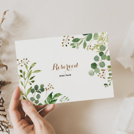 Elegante Eucalyptus Leaf Greenery Sinal Reservado