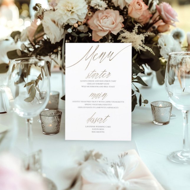 Elegante Faux gold Foil & White Weds (Criador carregado)