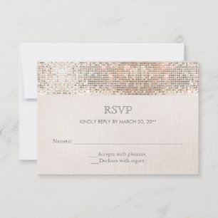 Elegante Faux Silver Sequins Beige Look RSVP 2