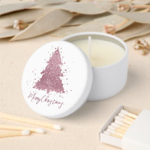Elegante Feliz Natal | Árvore rosa-mave poeirenta