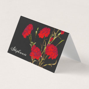 Elegante Flor de Carnation Vermelha Vintage Person