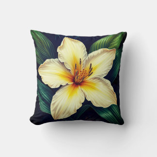 Elegante Flor de Lírio Tropical - Almofada de Arre