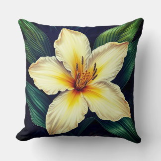 Elegante Flor de Lírio Tropical - Almofada de Arre
