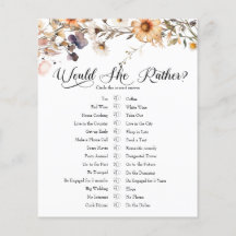 Elegante Flor Silvestre  | Jogo Gostaria ou Prefer