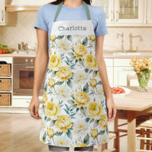 Elegante Floral Amarelo e Branco Bonito