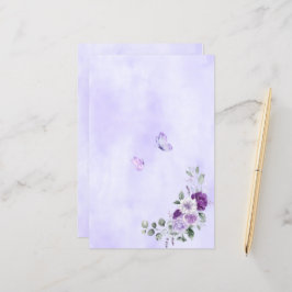 Elegante Floral Aquarela Roxo