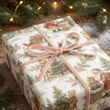 Elegante Floral Botânica de Natal em Aquarela
