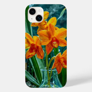 Elegante floral de orquídea de luxo amarela