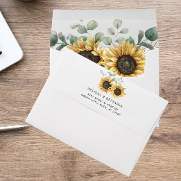 Elegante Floral de Sunflower Eucalyptus