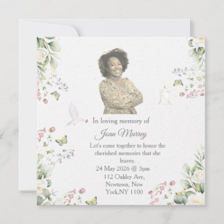 Elegante Floral Em Memória Amorosa