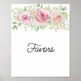 Elegante Floral Favora Poster