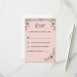 Elegante Floral Higienista Dentária Graduação RSVP