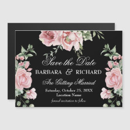 *Elegante Floral Magnético de Casamento Save the D
