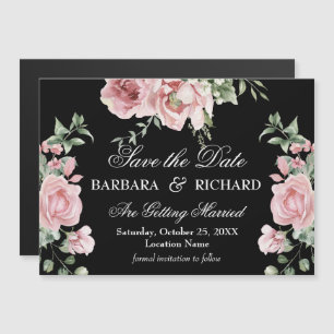*Elegante Floral Magnético de Casamento Save the D