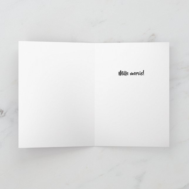 Elegante Floral Merci - Cartões de agradecimentos  (Interior)