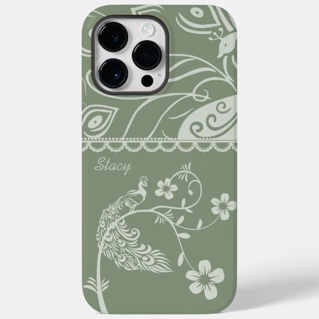 Elegante Floral Peacock (Verso)