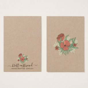 Elegante Floral Poppy Enarrando Colar Kraft