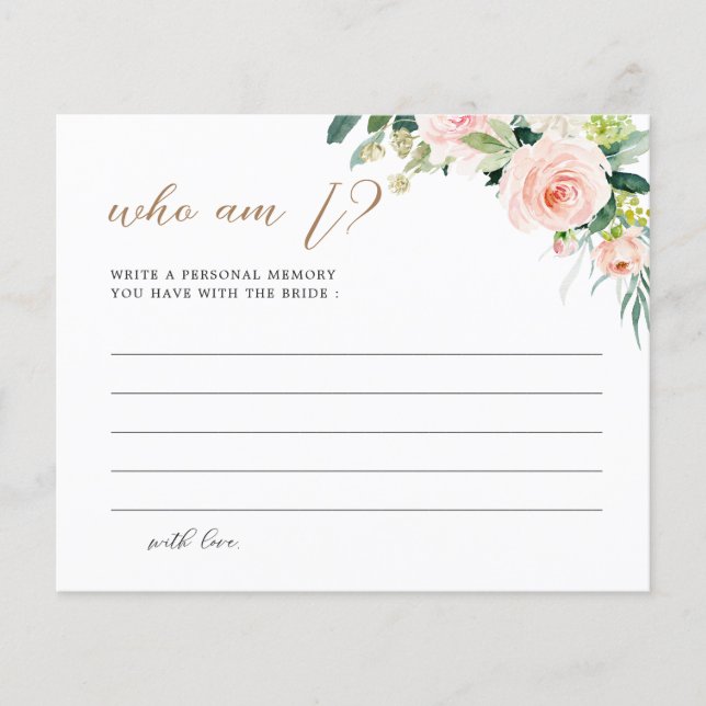 Elegante Floral Que Estou Adivinhando Cartões De J (Frente)